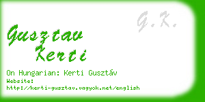 gusztav kerti business card